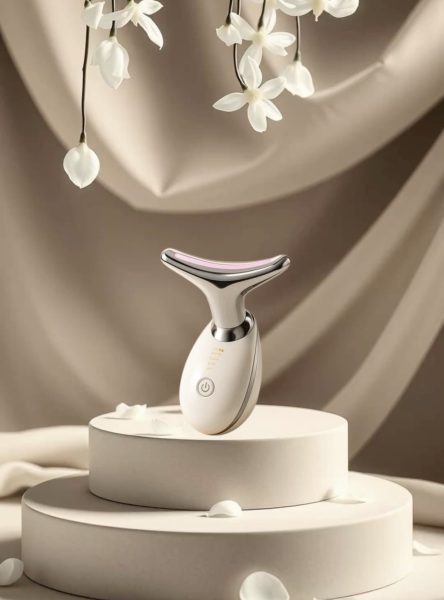 EMS facial massager with heat and vibration" "for skin tightening